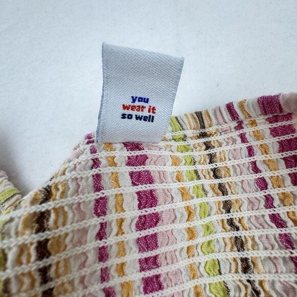 Old Navy Womens Midi Sundress Small Pastel Stripe Halter Empire Waist Beachy - Picture 8 of 11